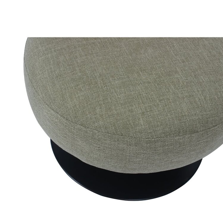 Fauteuil pivotant Metro tissu lin vert olive