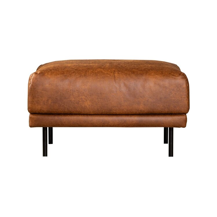 Hocker Denver en cuir écologique cognac