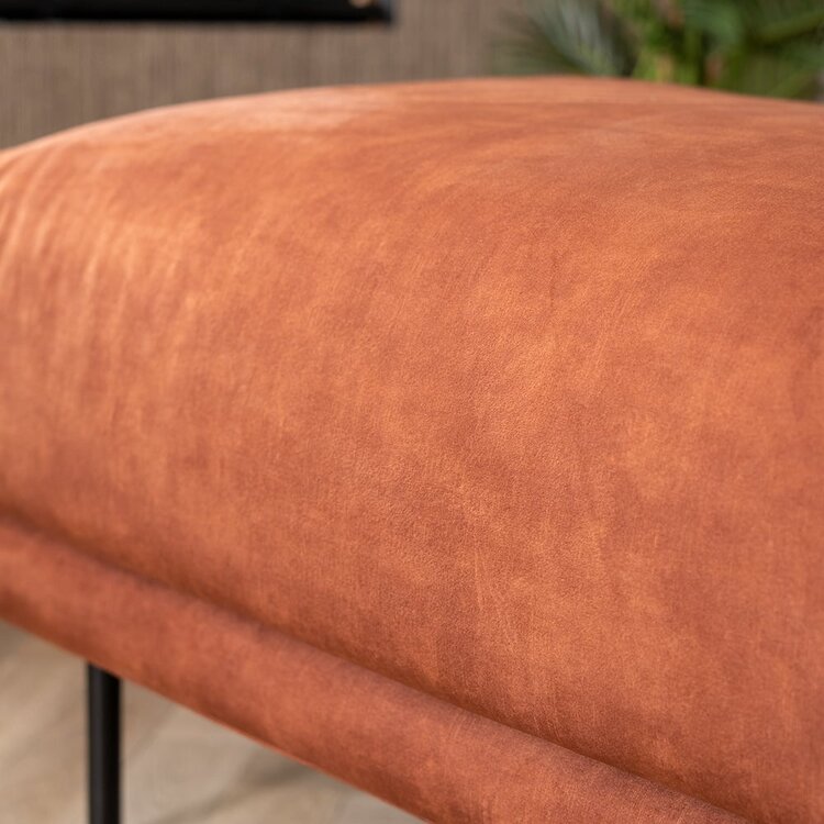 Hocker Denver velours cuivre