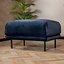 Hocker Denver velours bleu