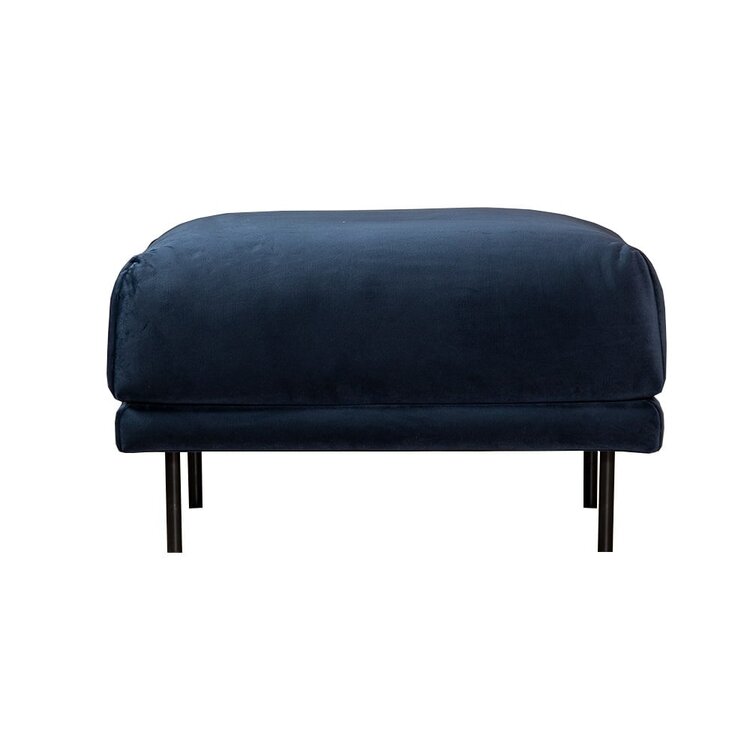Hocker Denver velours bleu