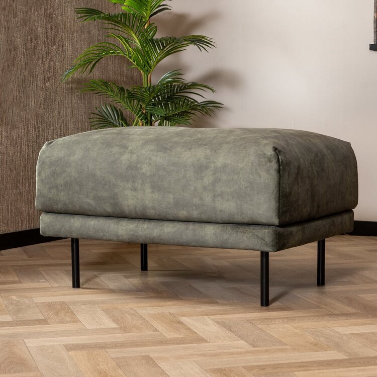 Hocker Denver velours vert