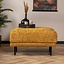 Hocker Denver tissu chenille cognac