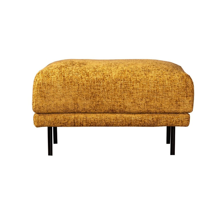 Hocker Denver tissu chenille cognac