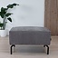 Pouf / hocker Kansas taupe velours côtelé
