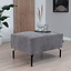 Pouf / hocker Kansas taupe velours côtelé