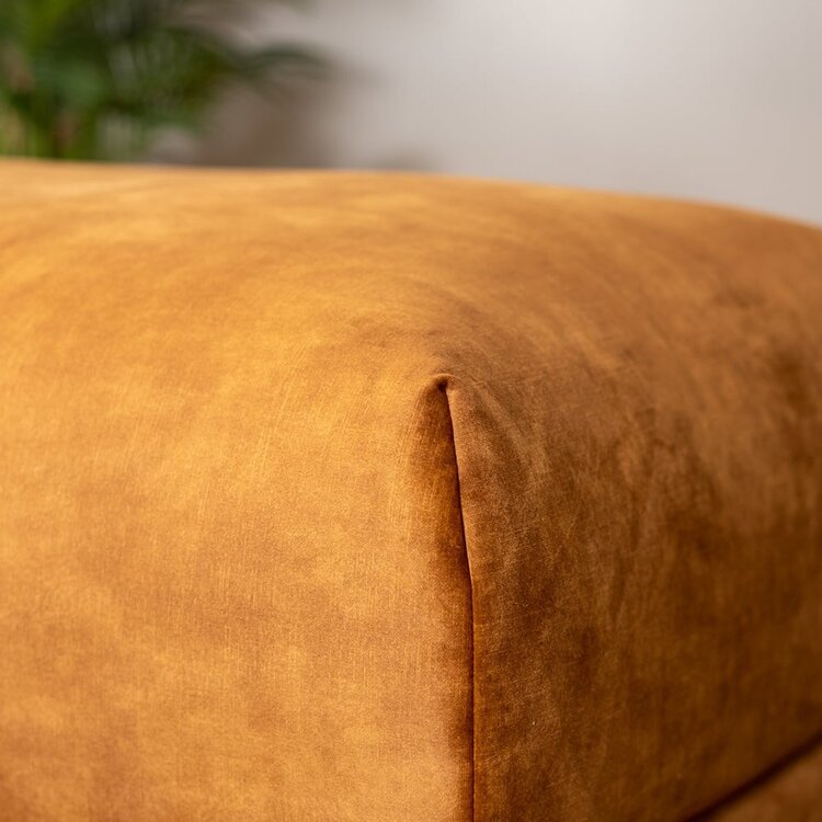 Hocker Denver velours cognac