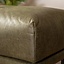 Hocker Denver en cuir écologique vert olive