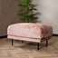 Hocker Denver tissu chenille pink