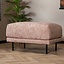 Hocker Denver tissu chenille rose