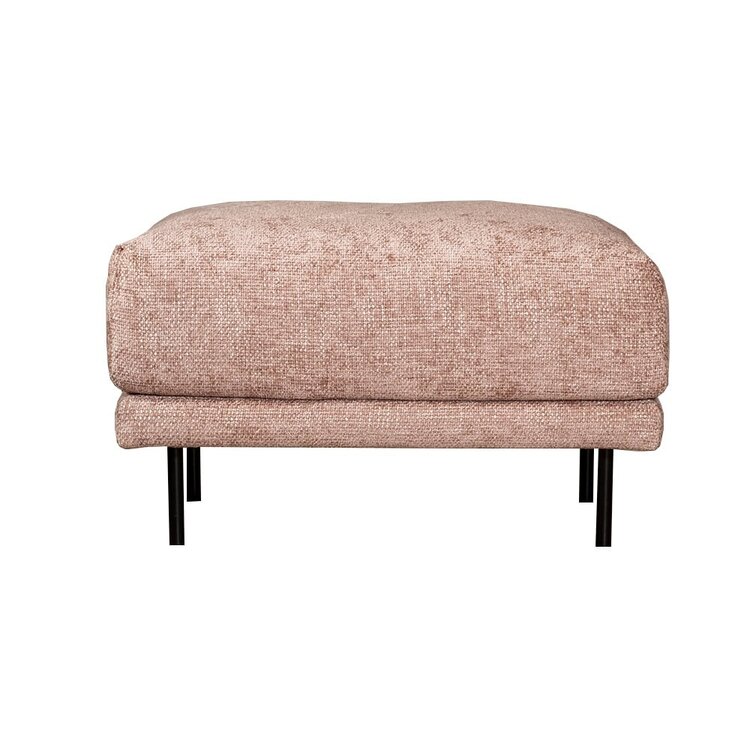 Hocker Denver tissu chenille rose