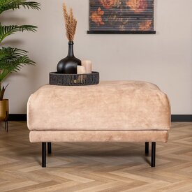 Hocker Denver velours taupe
