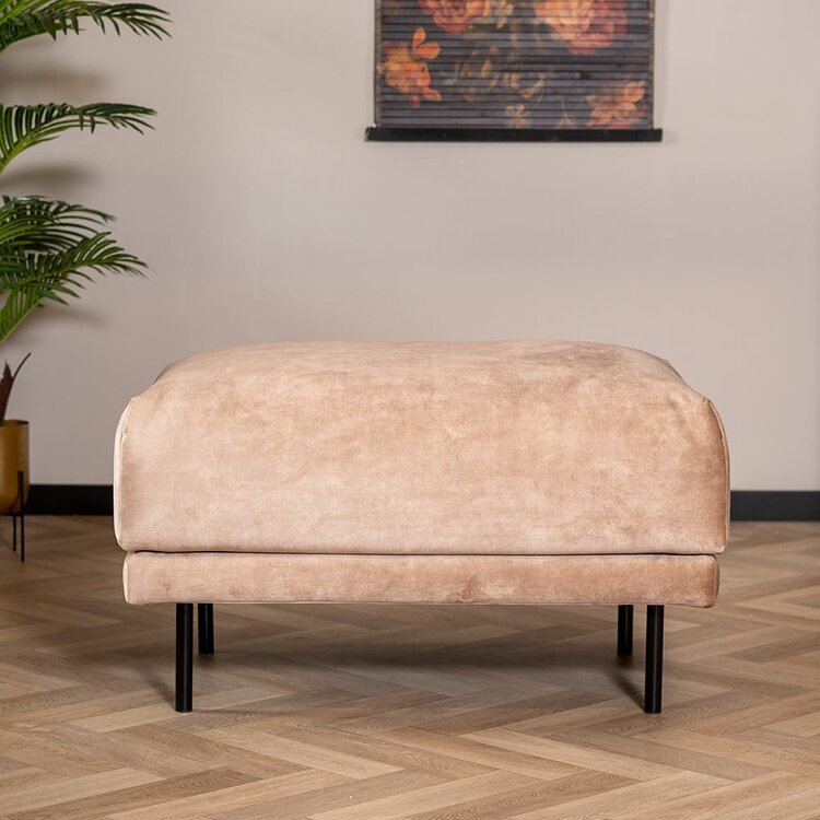 Hocker Denver velours taupe