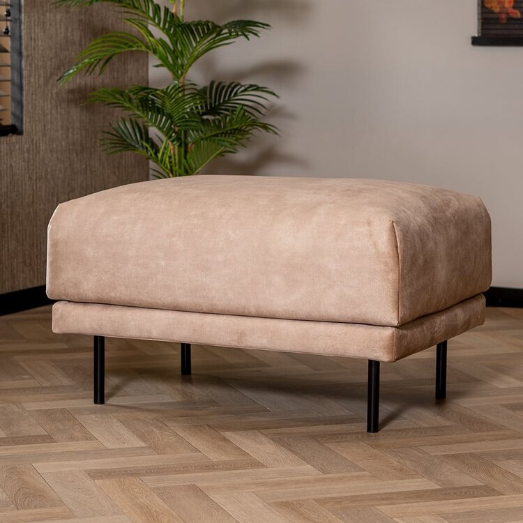 Hocker Denver velours taupe