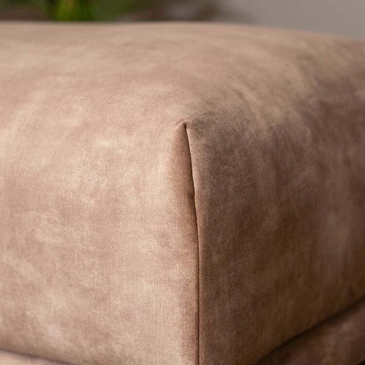 Hocker Denver velours taupe