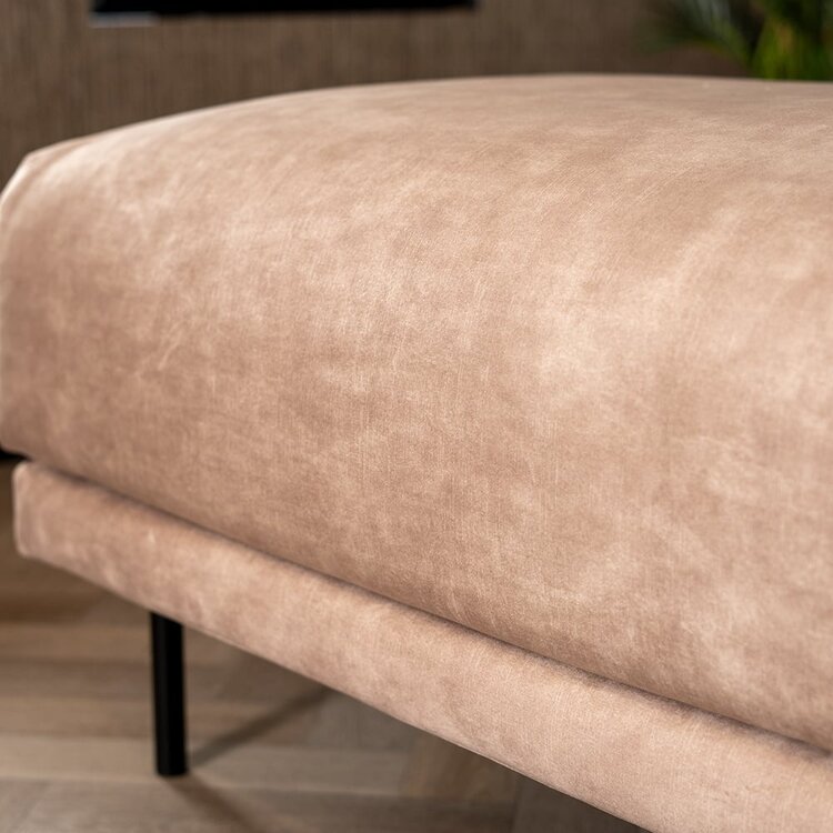 Hocker Denver velours taupe