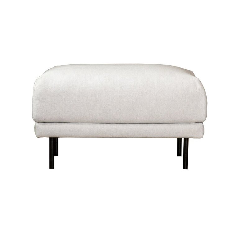 Hocker scandinave Denver Tissu chiné blanc