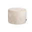 Pouf Juna tissu chenille blanc
