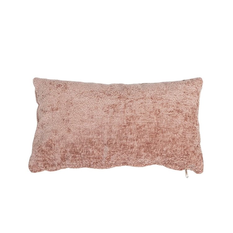 Coussin Juna chenille rose 25 x 45 cm