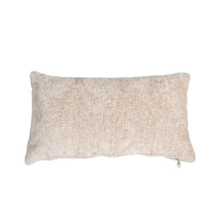 Coussin Juna chenille blanc 25 x 45 cm