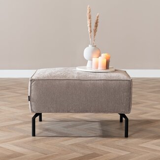 Pouf scandinave Kansas taupe mélange