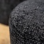 Pouf Féline tissu chenille noir