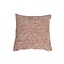 Coussin Feline chenille rose 45 x 45 cm
