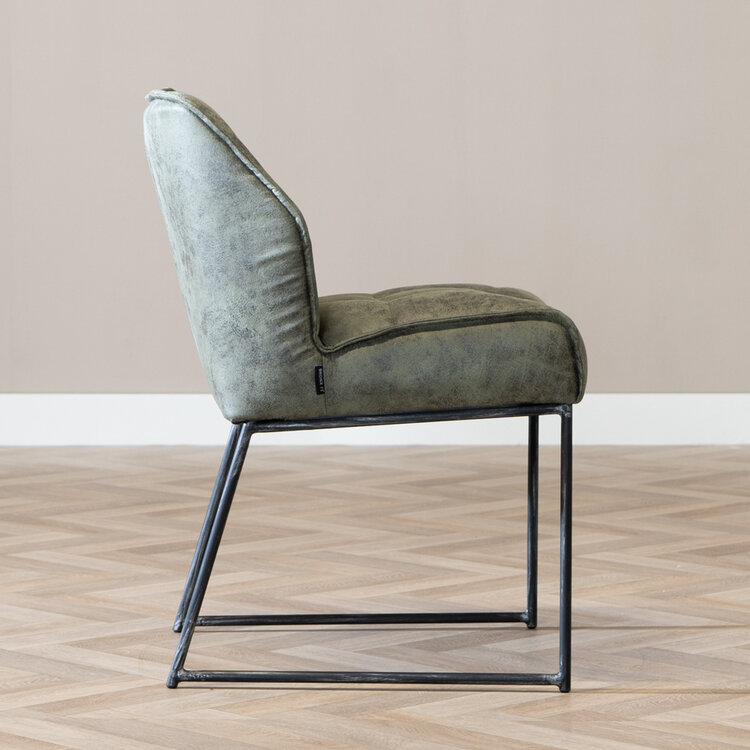 Chaise de salle à manger Abel vert olive