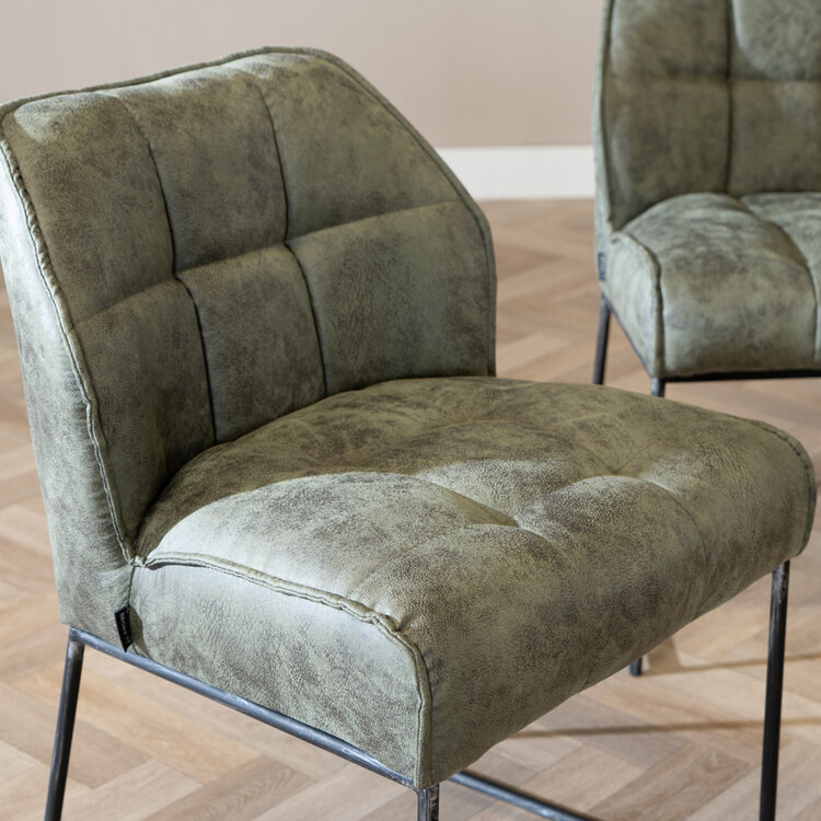 Chaise de salle à manger Abel vert olive