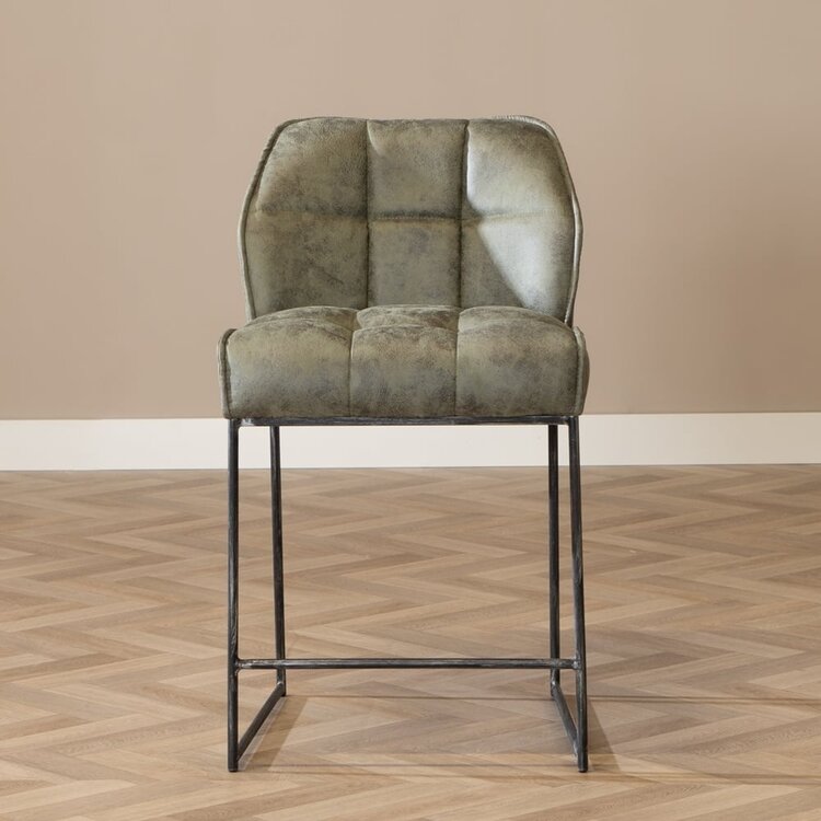 Tabouret de bar Abel vert olive 70 cm