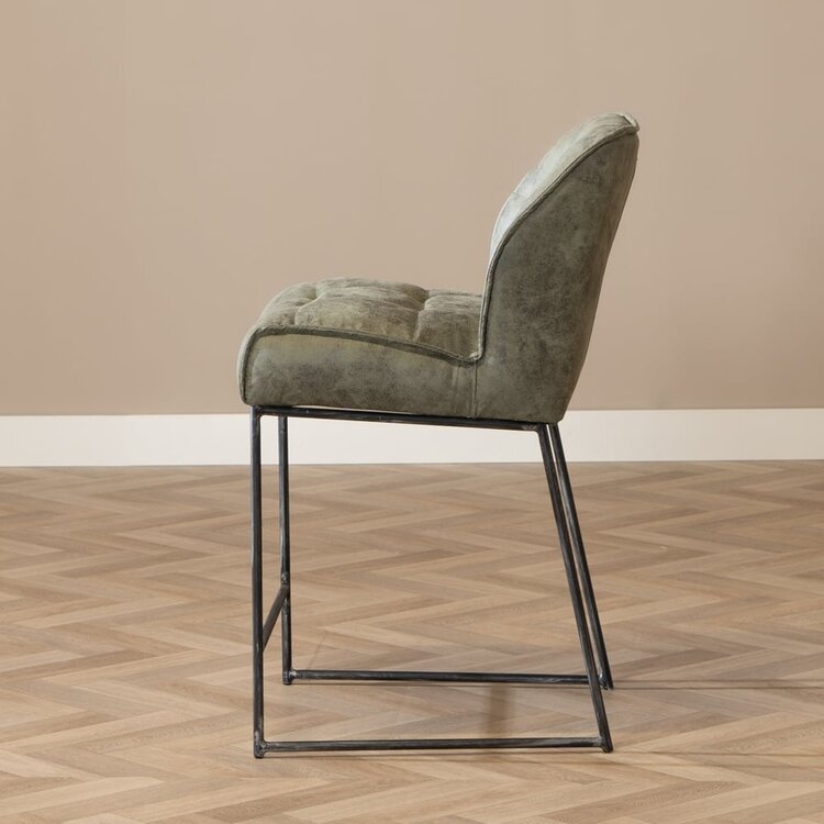 Tabouret de bar Abel vert olive 70 cm