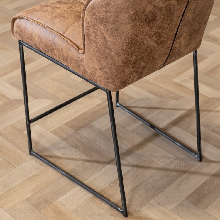 Tabouret de bar Abel cognac 70 cm
