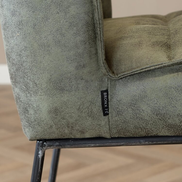 Tabouret de bar Abel vert olive 82 cm