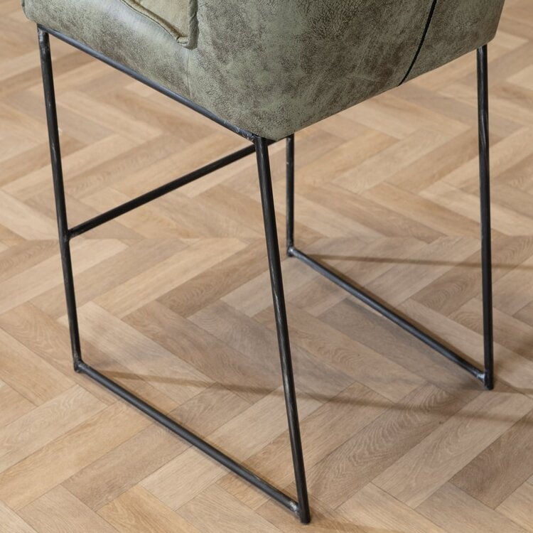 Tabouret de bar Abel vert olive 82 cm