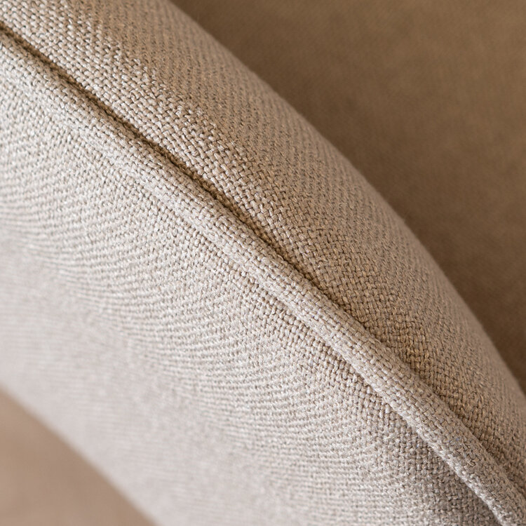 Chaise de salle à manger Olivia taupe tissu recyclé