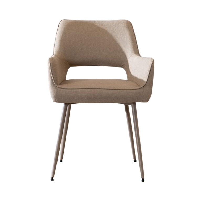 Chaise de salle à manger Olivia taupe tissu recyclé