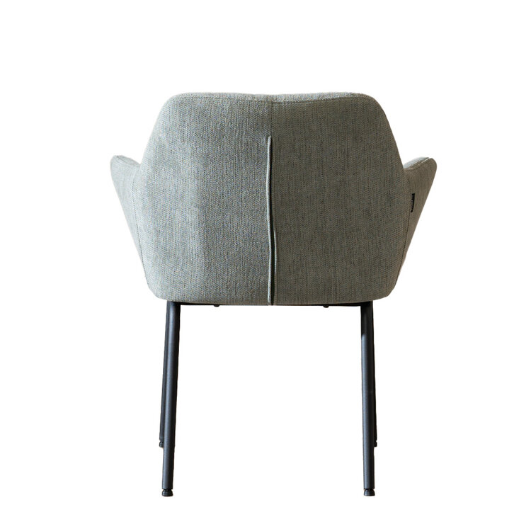 Chaise de salle à manger scandinave Sten vert tissu recyclé