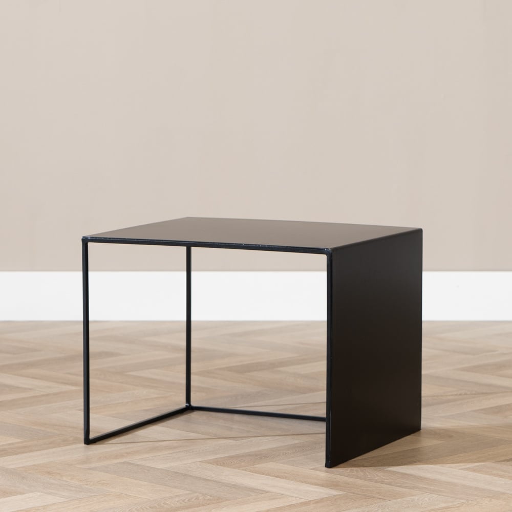 Table d'appoint en métal Bianca noir