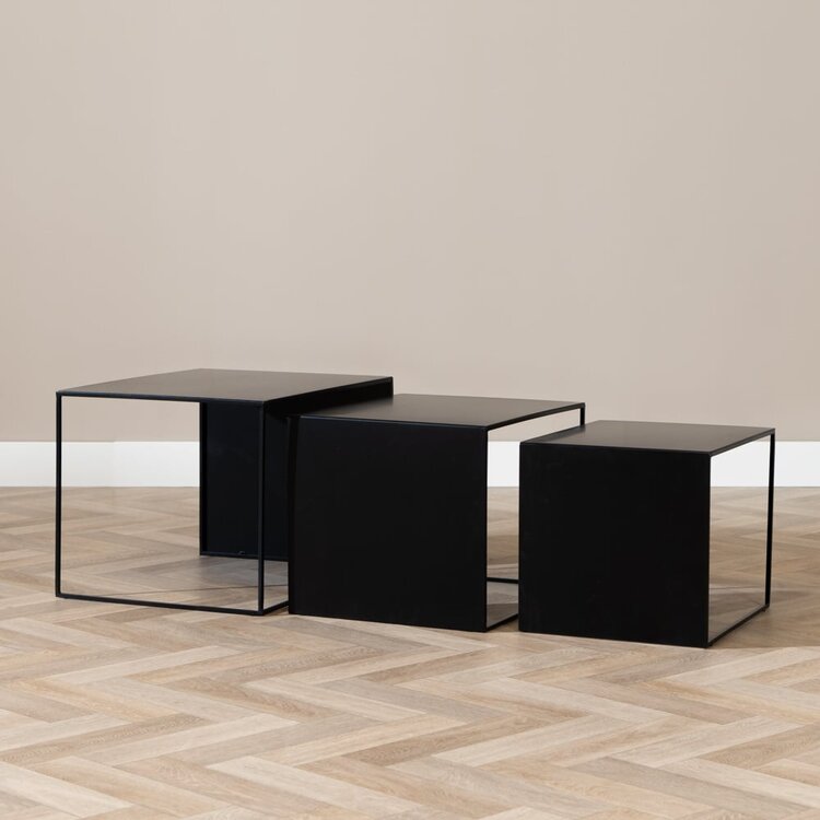 Table d'appoint en métal Gianni noir