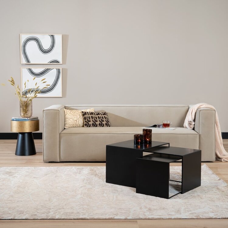 Table d'appoint en métal Gianni noir