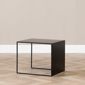 Table d'appoint en métal Lucia noir