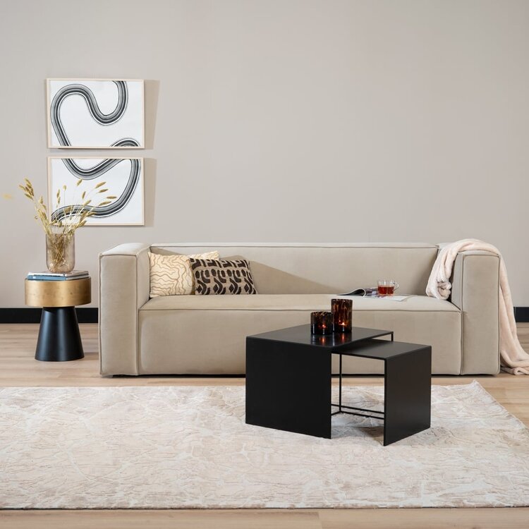 Table d'appoint en métal Lucia noir