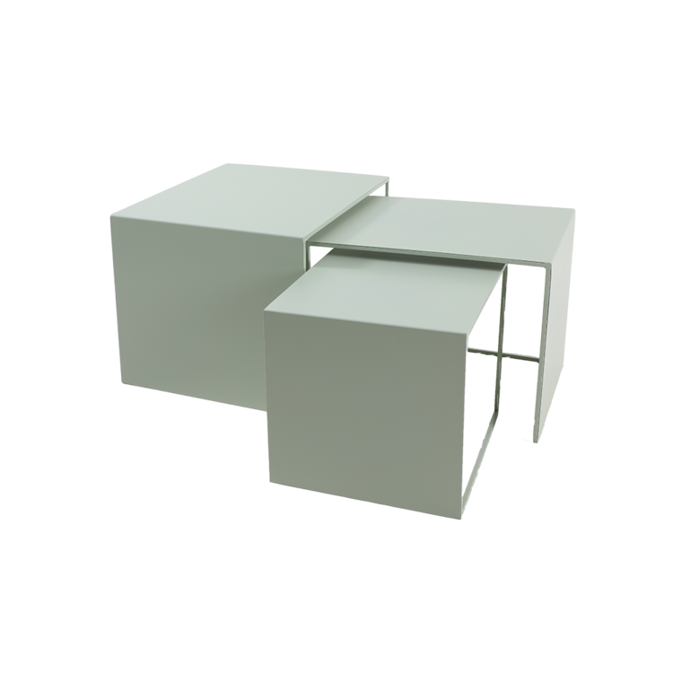 Table d'appoint en métal Lucia vert clair