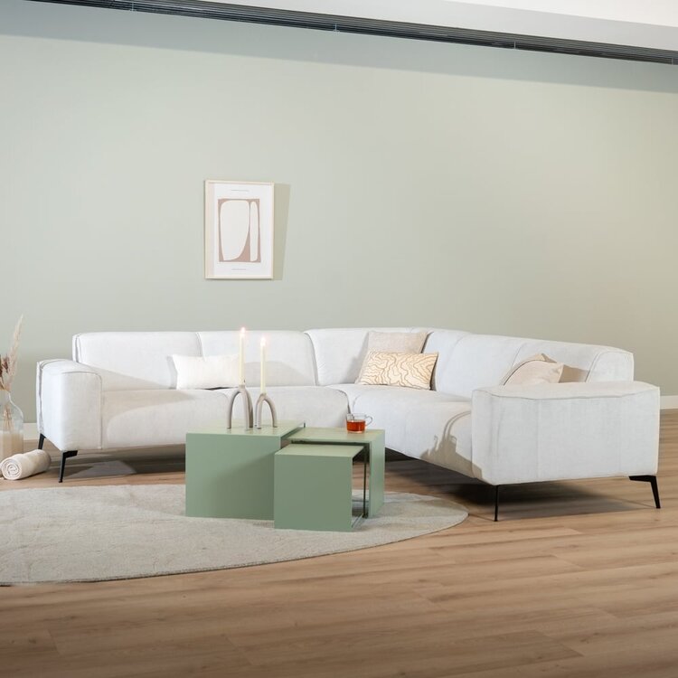 Table d'appoint en métal Lucia vert clair