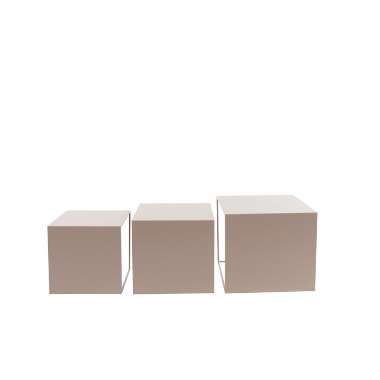 Table d'appoint en métal Gianni taupe