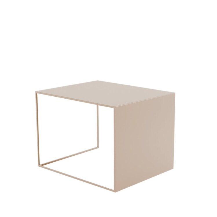 Table d'appoint en métal Gianni taupe