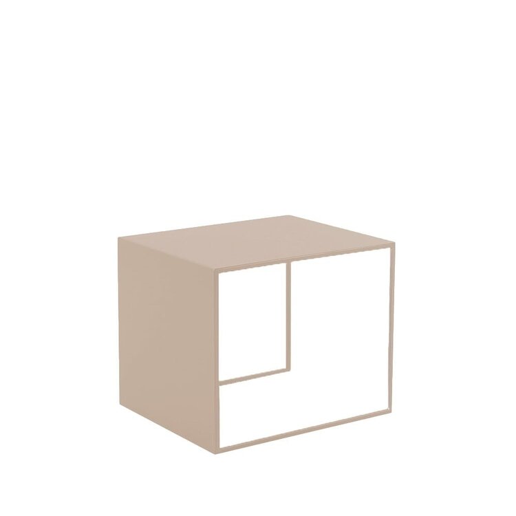 Table d'appoint en métal Lucia taupe