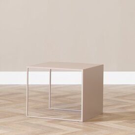 Table d'appoint en métal Lucia taupe