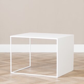 Table d'appoint en métal Gianni blanc