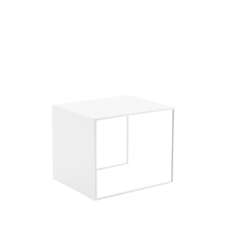 Table d'appoint en métal Lucia blanc